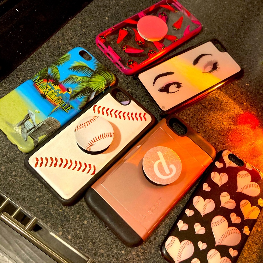 iPhone cases will fit iPhone SE, 6, or 8 smoke free. $8 a piece or all for 35!